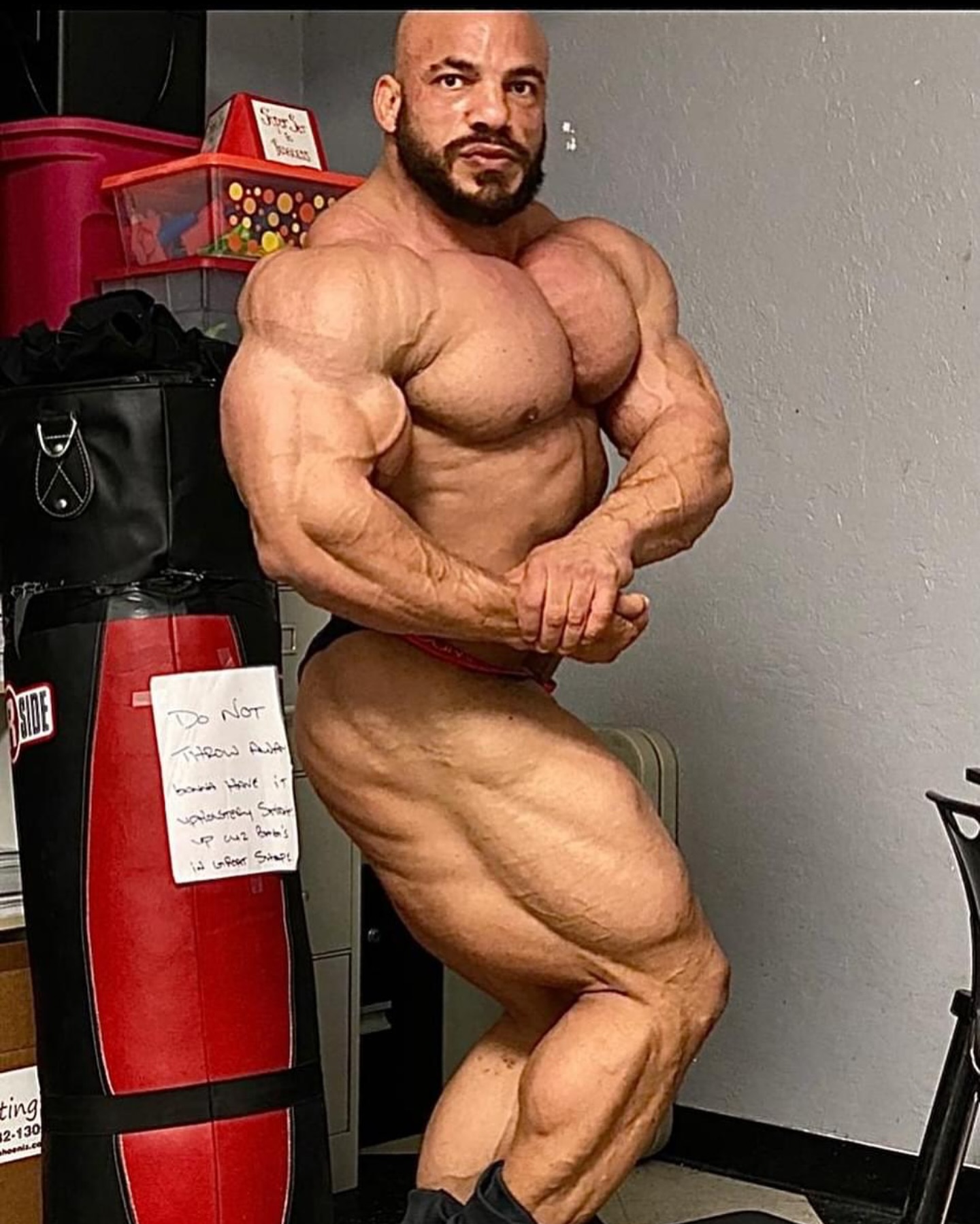 Big Ramy standing in the gym