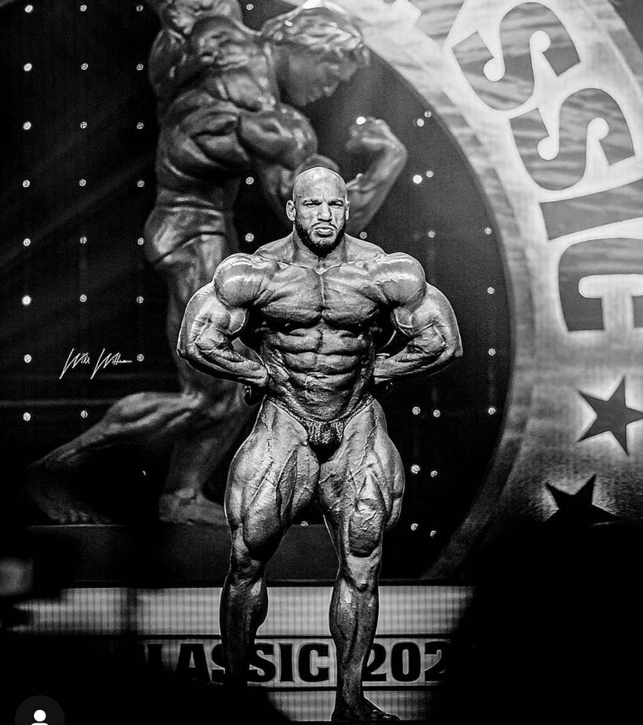 Big Ramy on the bodybuilding stage
