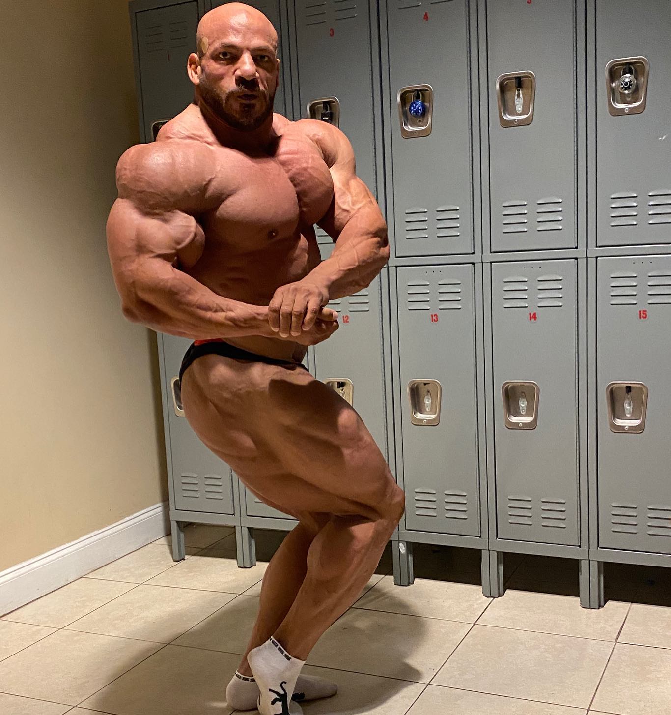Big Ramy posing