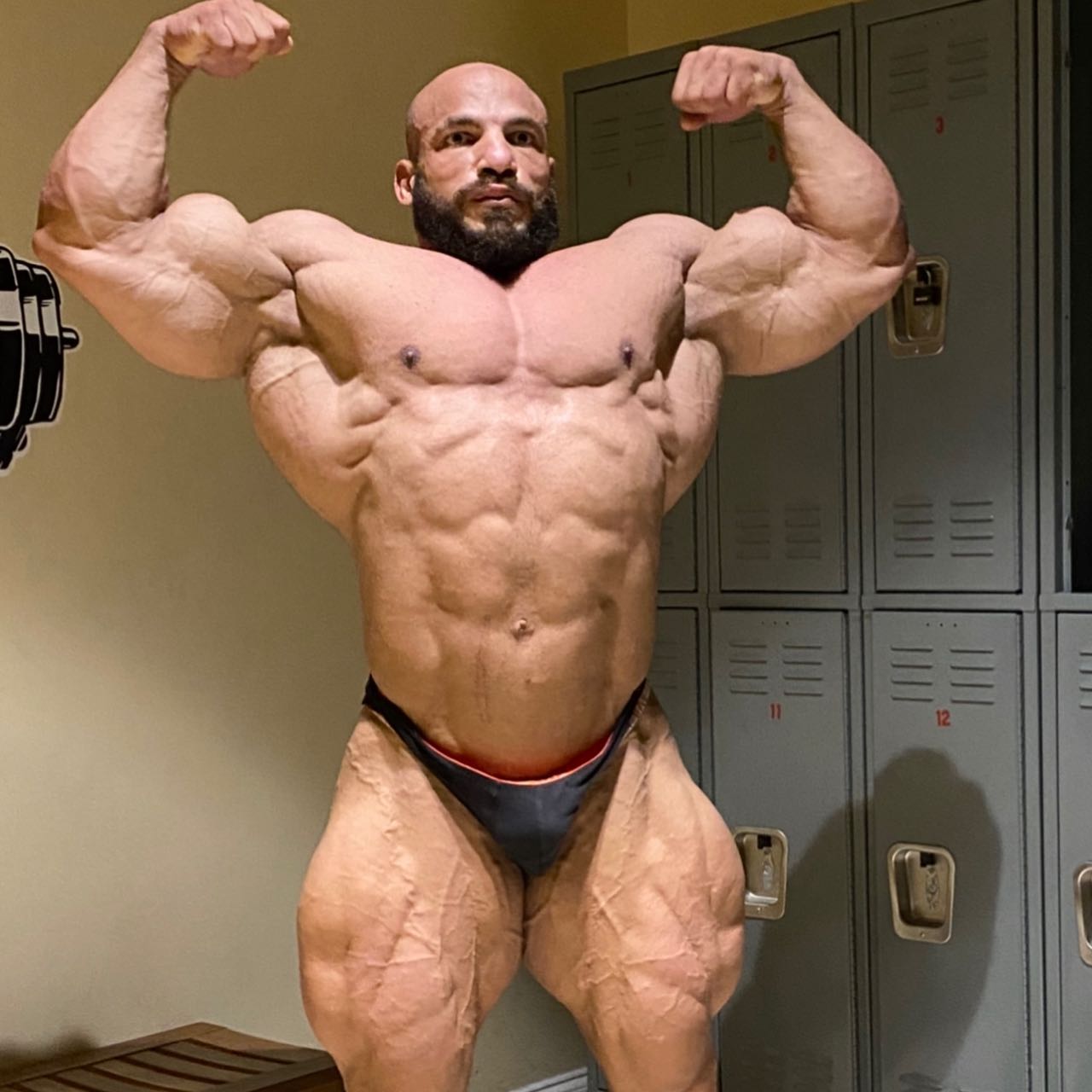 Big Ramy posing