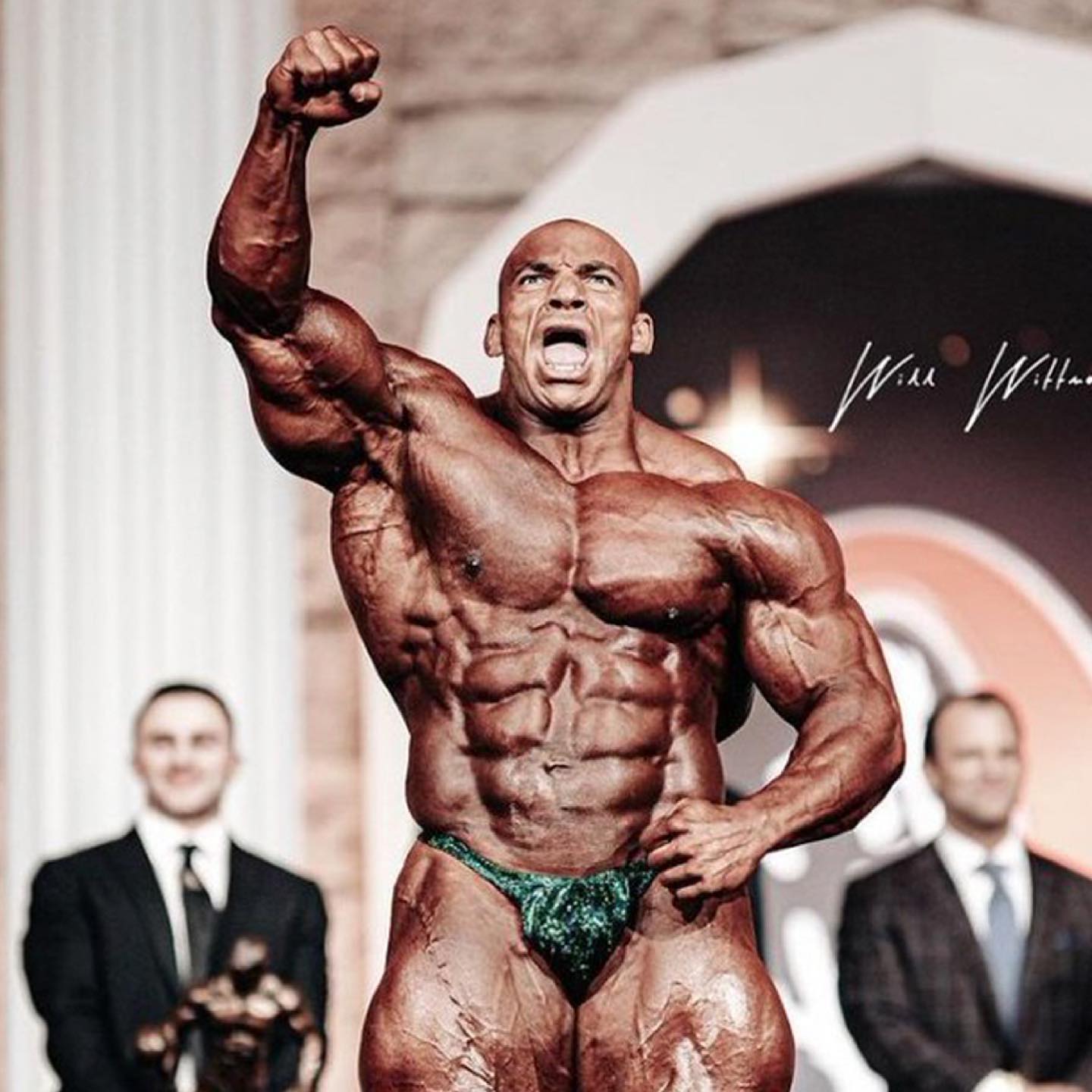 Big Ramy celebrating
