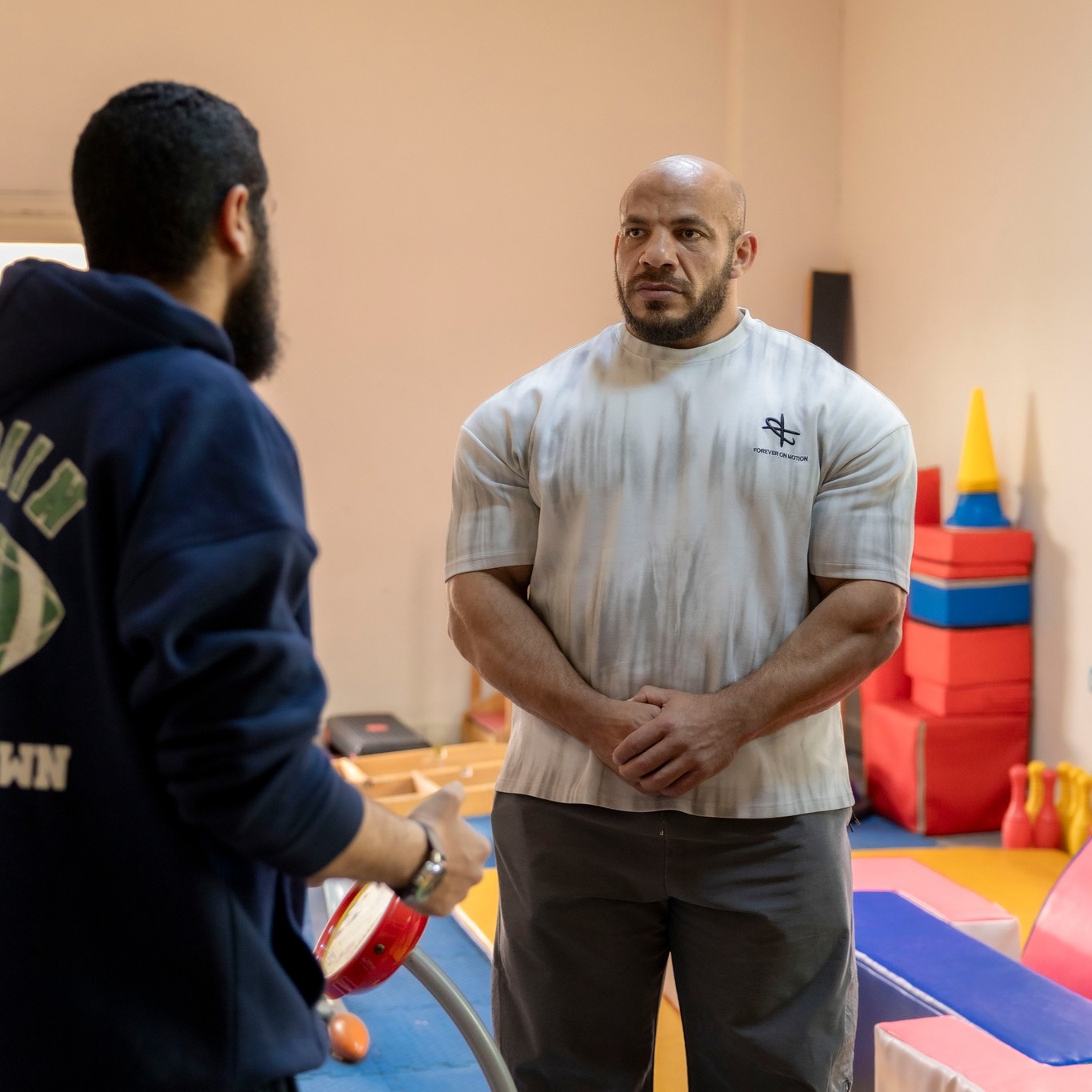 Big Ramy speaking at an event